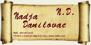 Nadja Danilovac vizit kartica